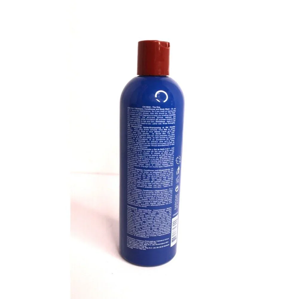 CHI MAN The One 3-in-One Shampoo Conditioner Body Wash Aloe Vera 12‎ fl oz New